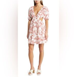 Bardot cut out mini dress